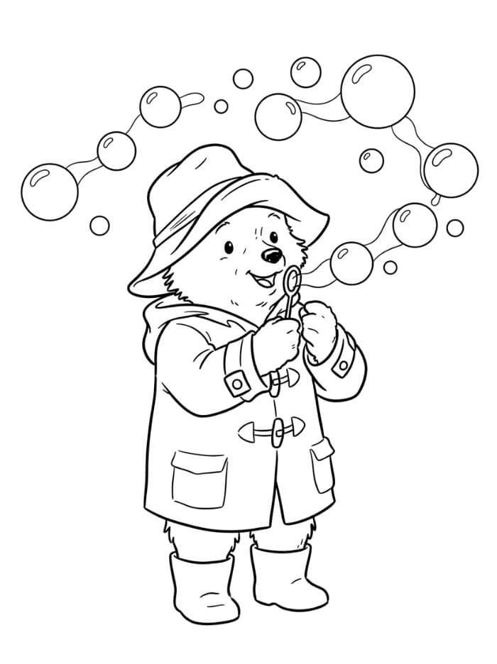Paddington blåser bobler fargelegging