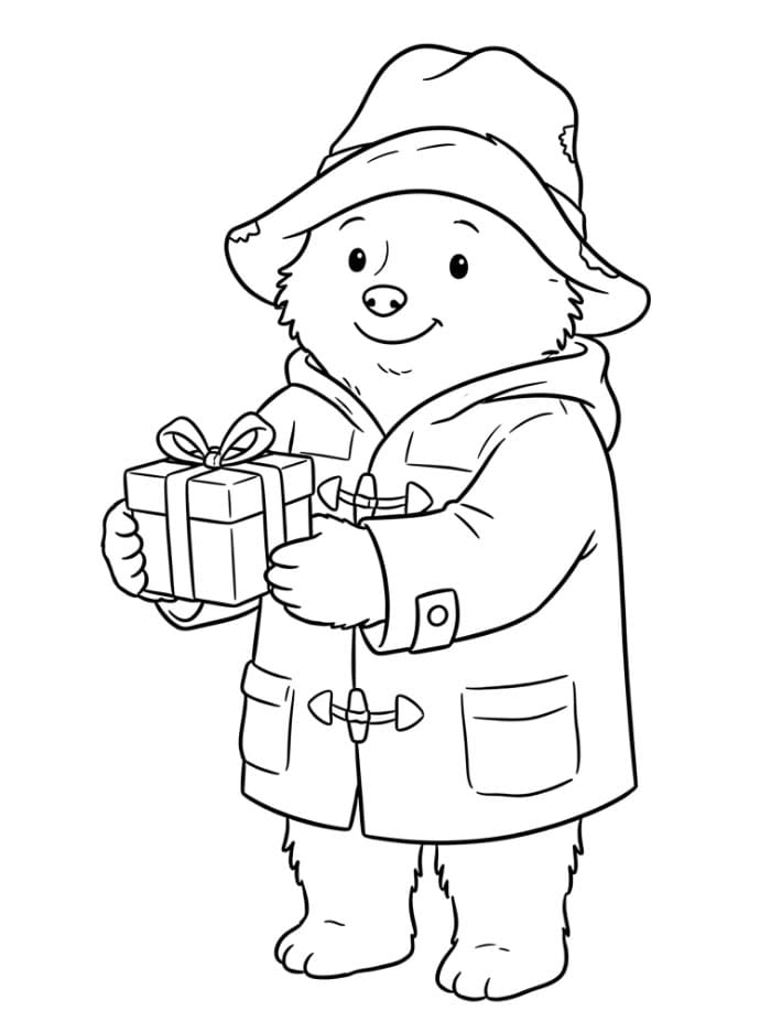 Paddington gir en gave fargelegging