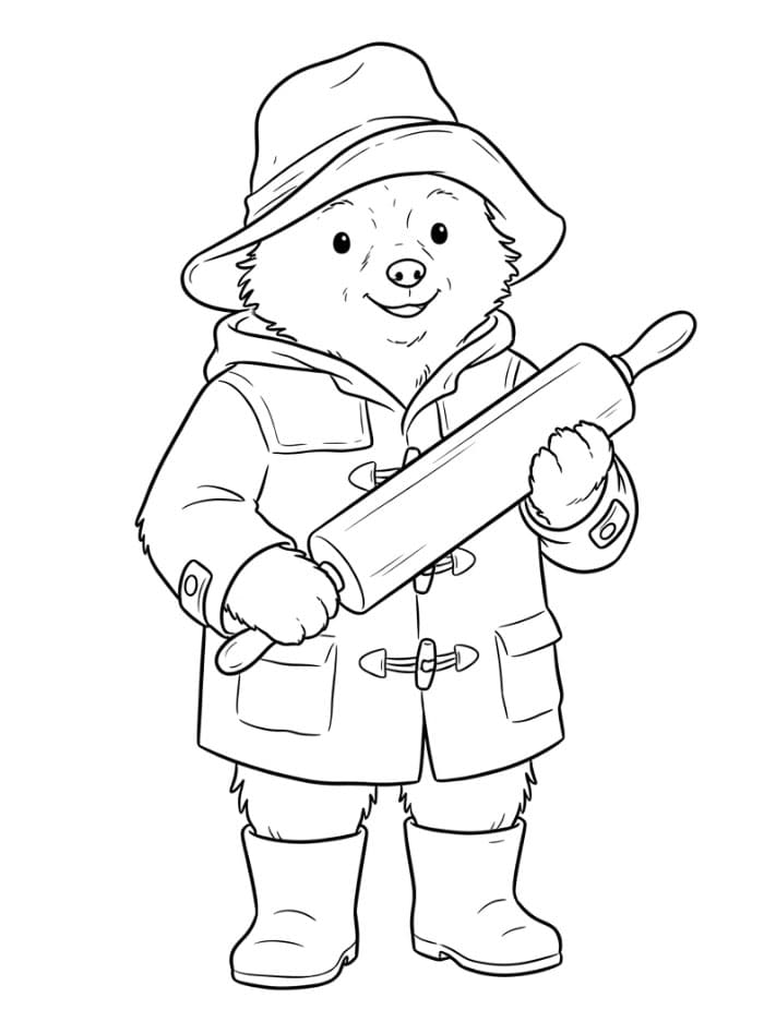 Paddington holder en kjevle fargelegging