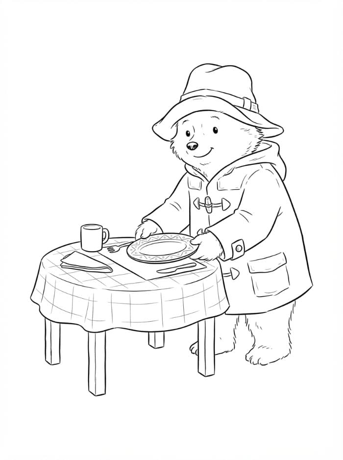Paddington setter seg ned fargelegging