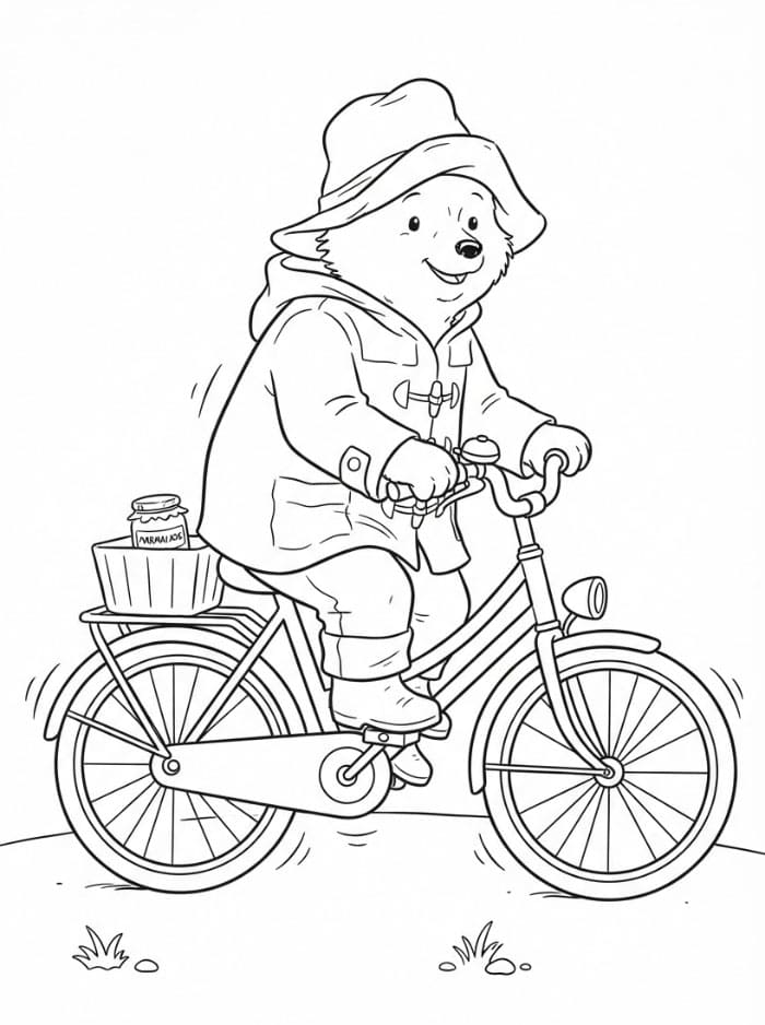 Paddington sykler fargelegging