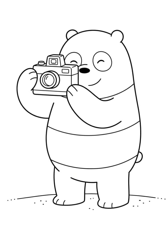 Panda tar bilder fargelegging