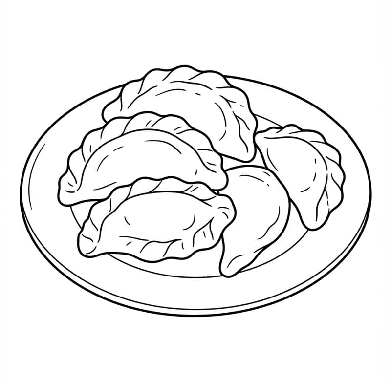 Polske pierogi fargelegging
