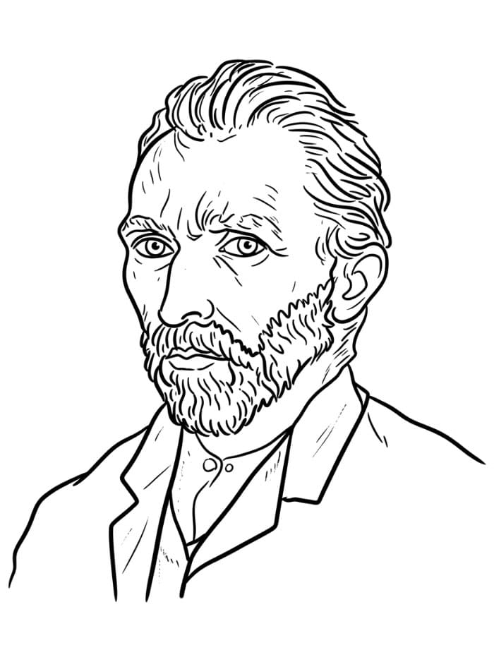 Portrett av Vincent van Gogh fargelegging