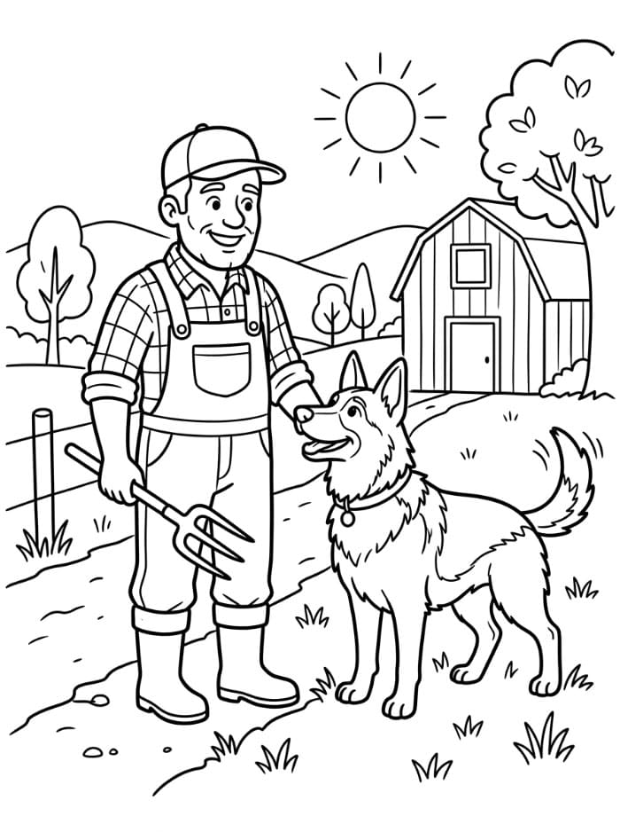 Schäferhund med bonde fargelegging