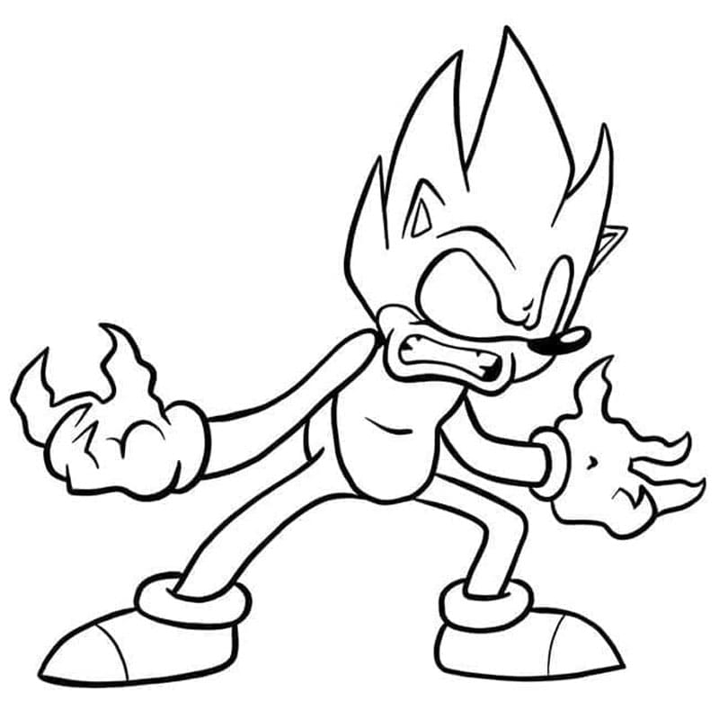 Sint Dark Sonic bilde fargelegging