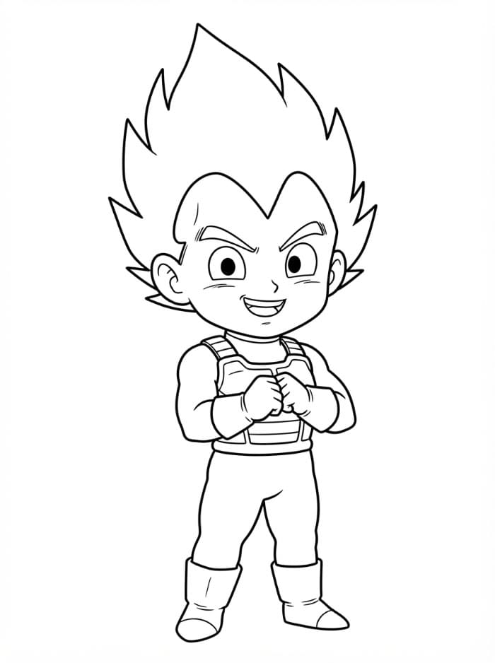 Søt Vegeta fargelegging