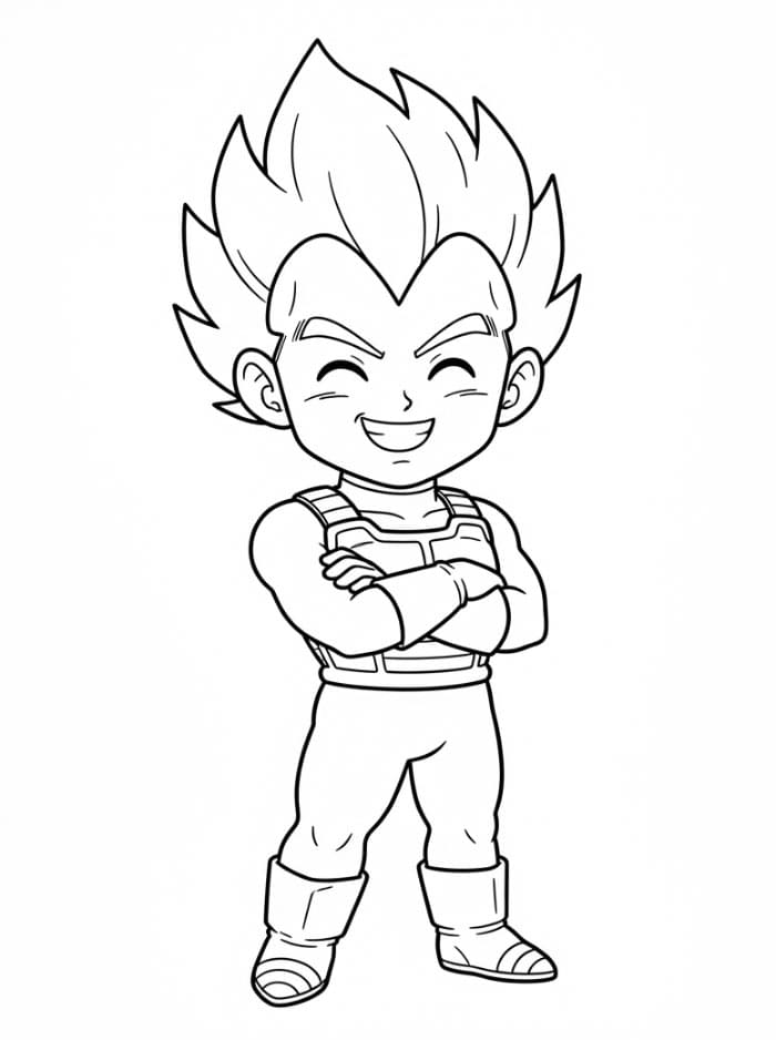 Søt Vegeta Smiler fargelegging