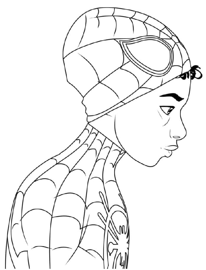 Spider-Man Miles Morales utskrivbar fargelegging