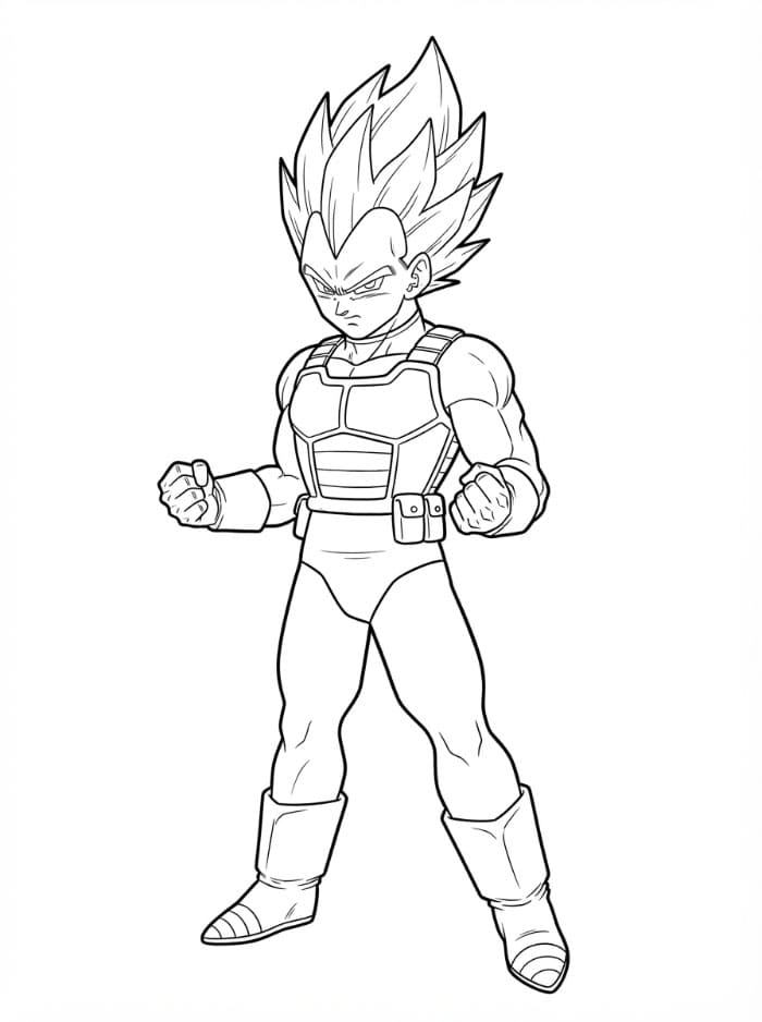 Super Saiyan God Vegeta fargelegging