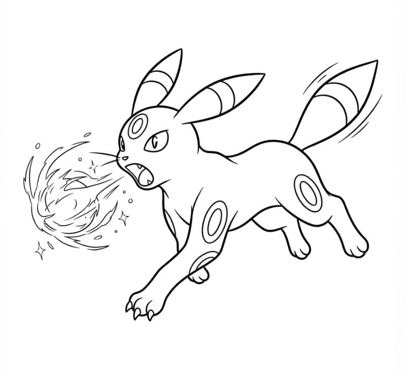 Umbreon angriper fargelegging