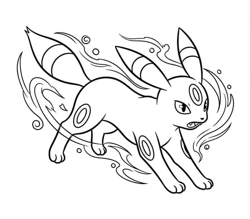 Umbreon bruker Faint Attack fargelegging