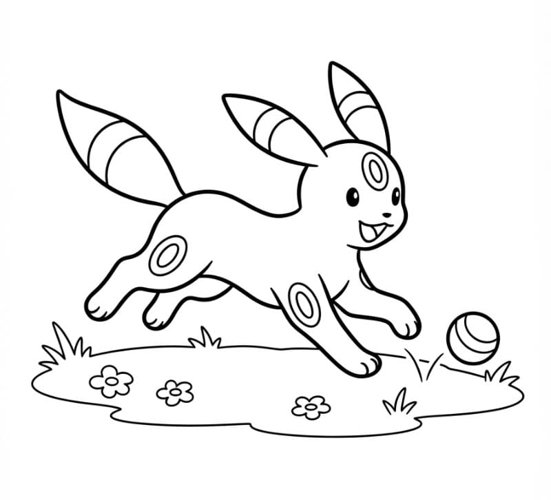 Umbreon leker fargelegging