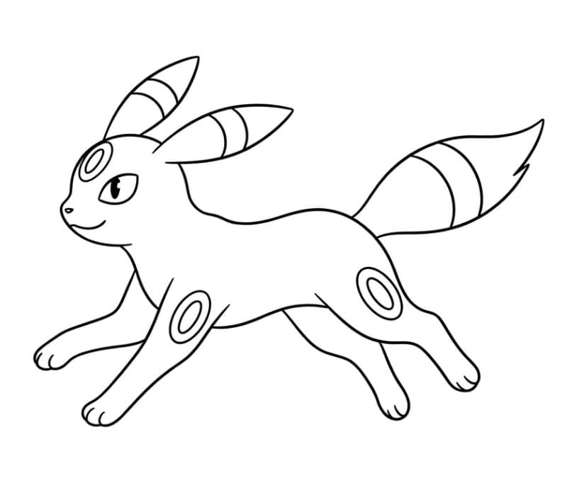 Umbreon løper fargelegging