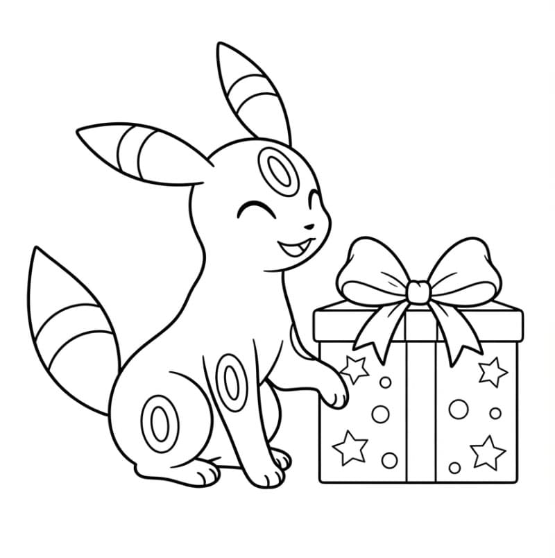 Umbreon og gave fargelegging