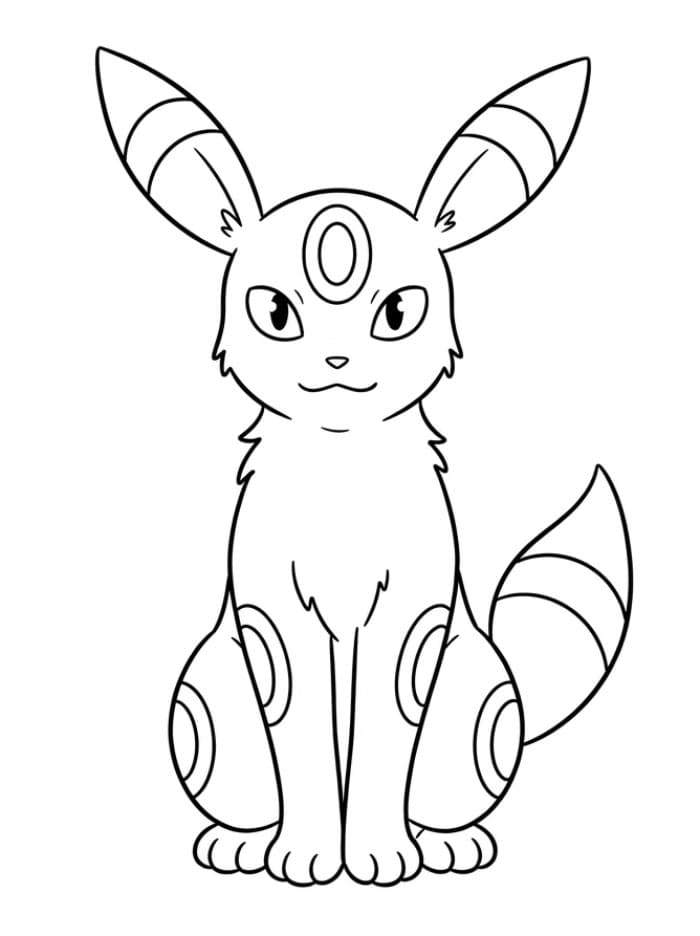 Umbreon sitter fargelegging