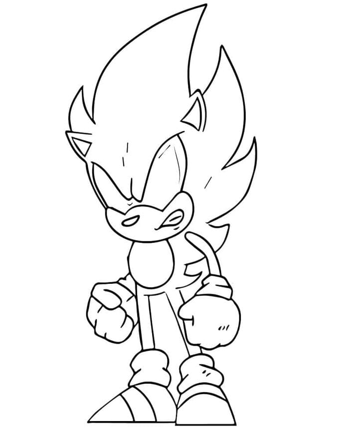 Utskrivbar Dark Sonic fargelegging