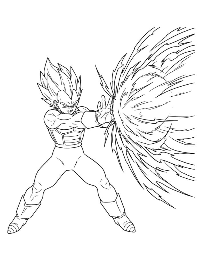 Vegeta Angrep fargelegging