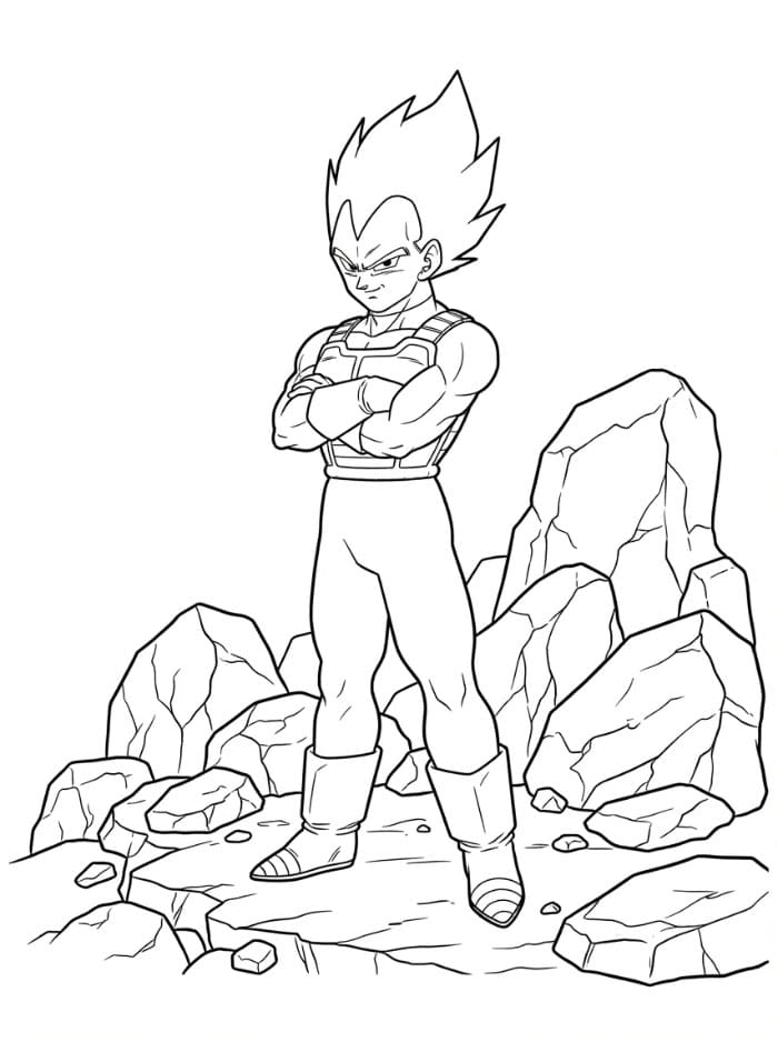 Vegeta Blant Klipper fargelegging