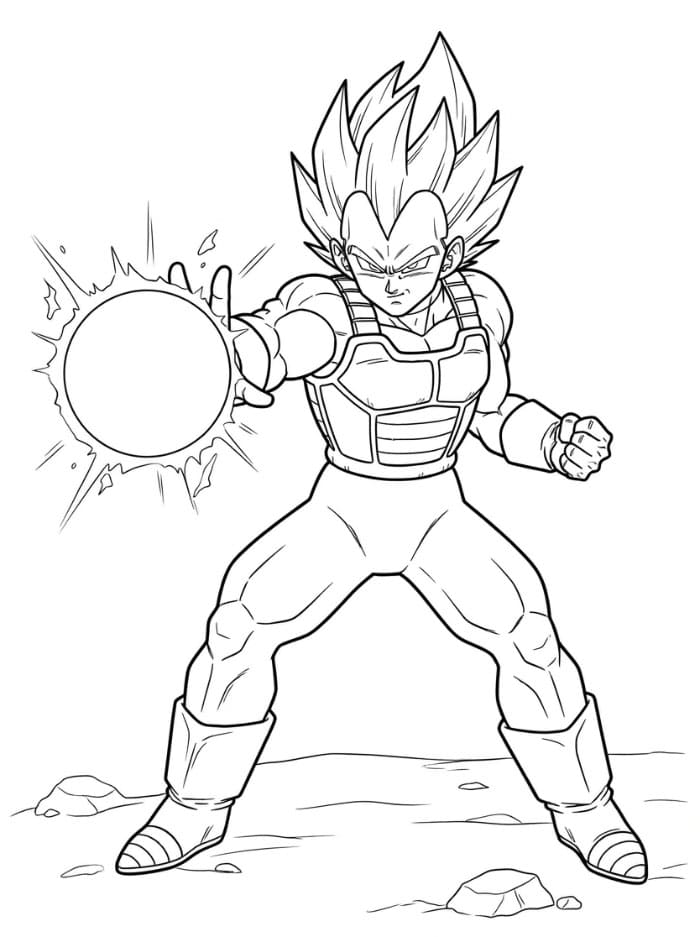 Vegeta Klar til Angrep fargelegging
