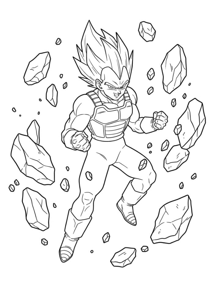 Vegeta og Flygende Klipper fargelegging