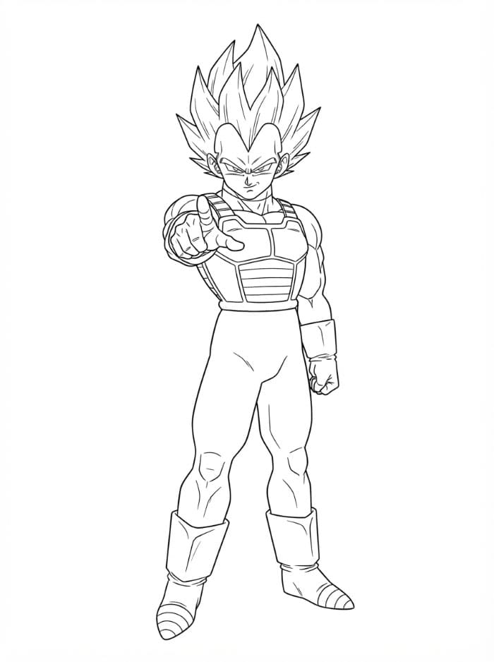Vegeta Peker fargelegging