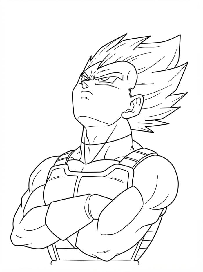 Vegeta Ser Opp fargelegging