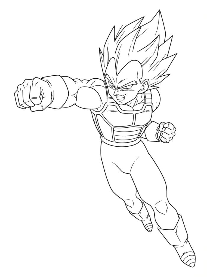 Vegeta Slår fargelegging