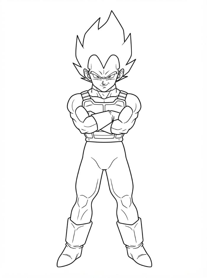 Vegeta Står fargelegging
