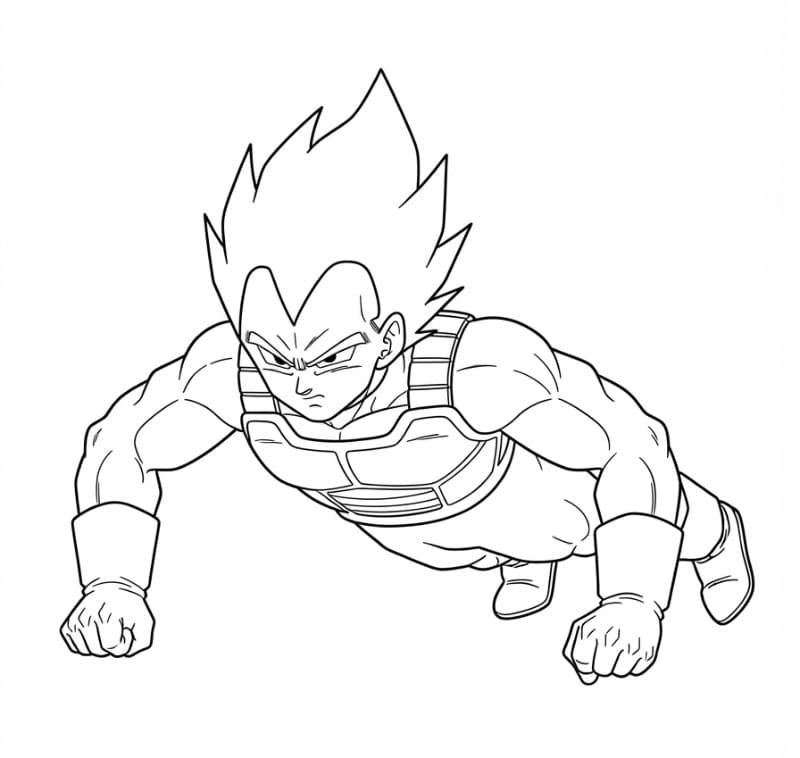 Vegeta Tar Armhevinger fargelegging