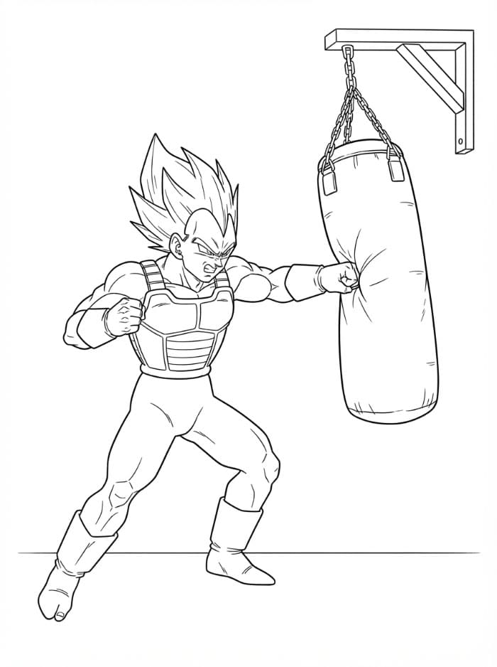 Vegeta Trener fargelegging