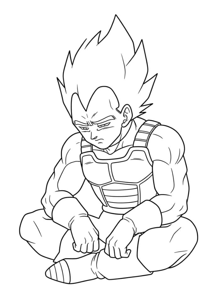 Vegeta Trist fargelegging