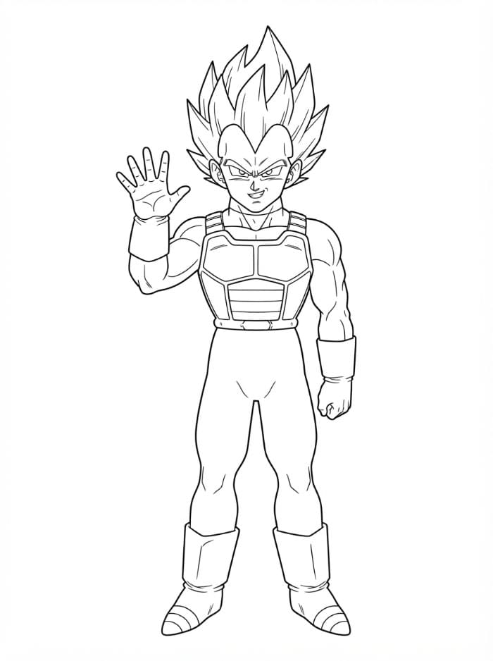 Vegeta Vinker fargelegging