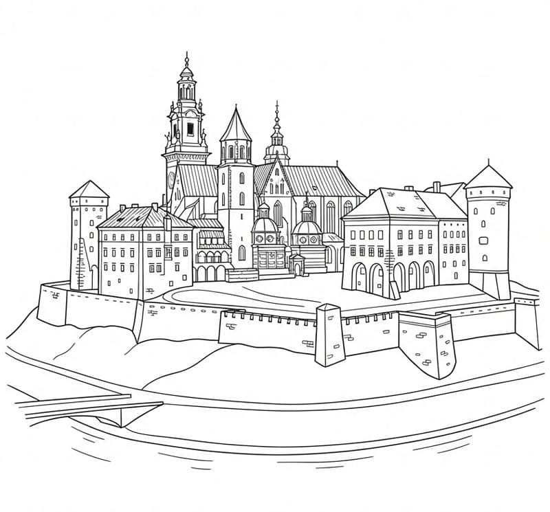 Wawel-slottet fargelegging