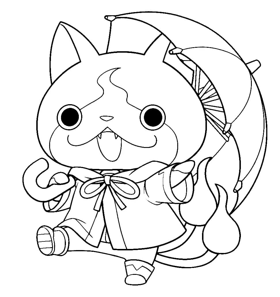Amenohi Jibanyan fra Yo-kai Watch fargelegging