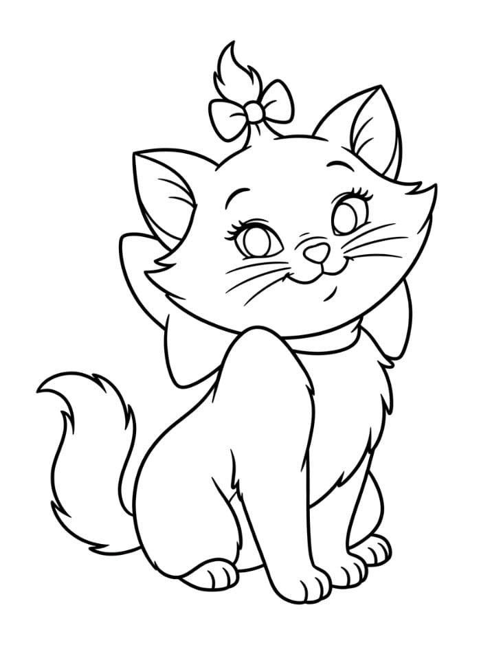 Aristokattene Marie fargelegging