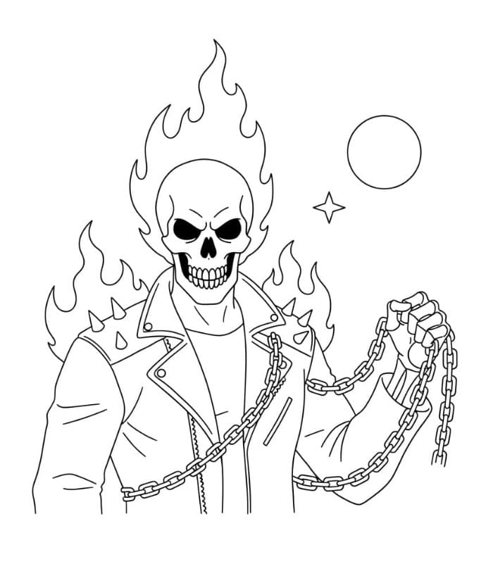 Bilde av Ghost Rider fargelegging