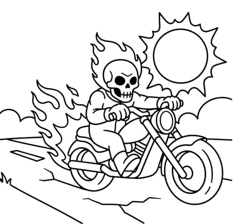 Enkel Ghost Rider fargelegging