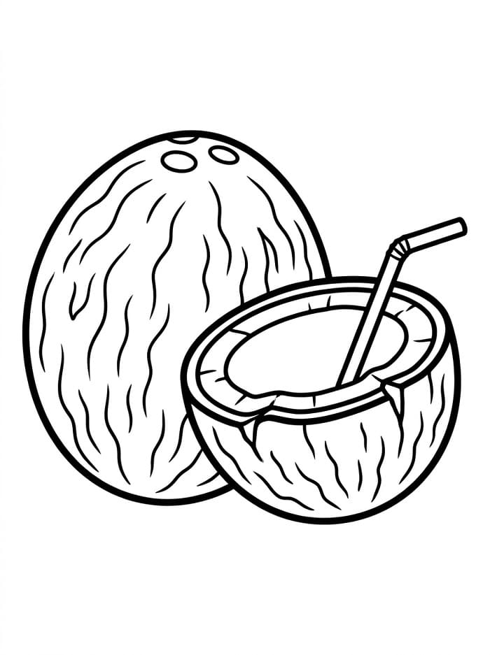 Kokosnøtt Fargelegging