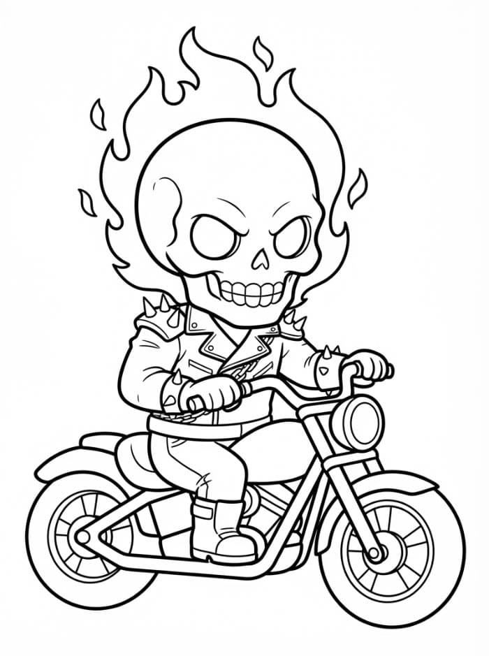 Ghost Rider Chibi fargelegging