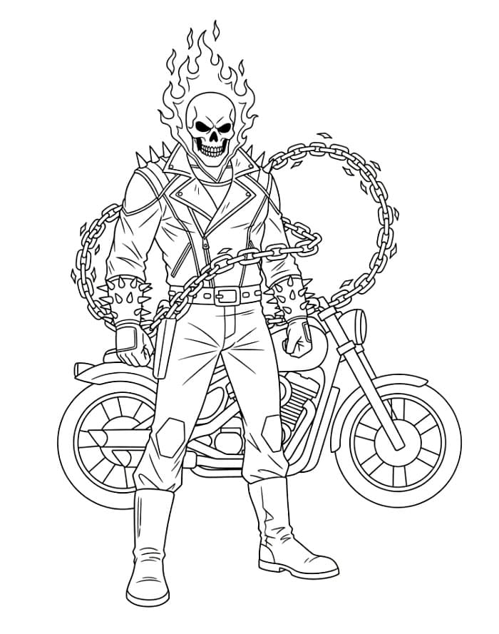 Ghost Rider er kul fargelegging