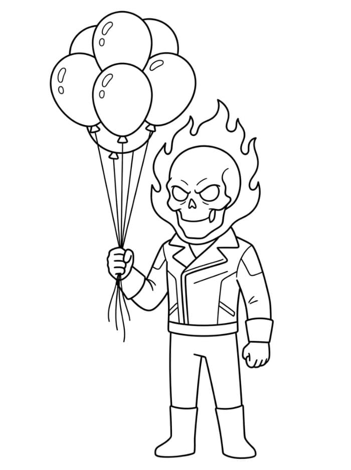 Ghost Rider holder ballonger fargelegging