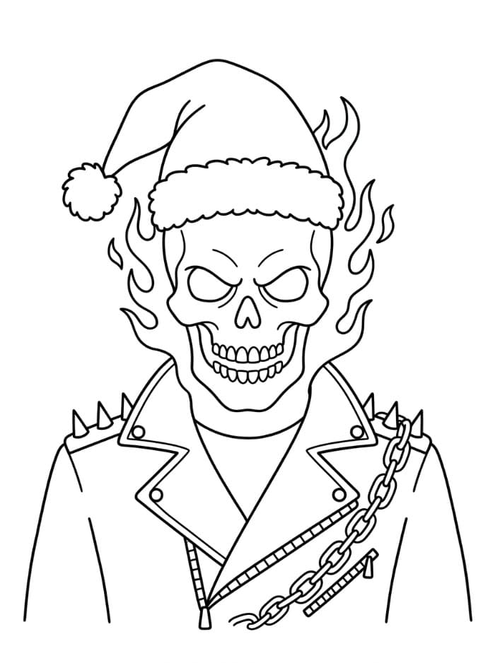 Ghost Rider med nisselue fargelegging