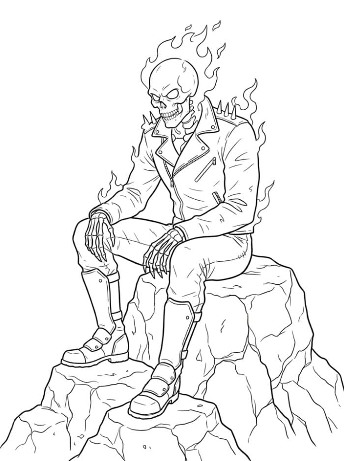 Ghost Rider sitter fargelegging