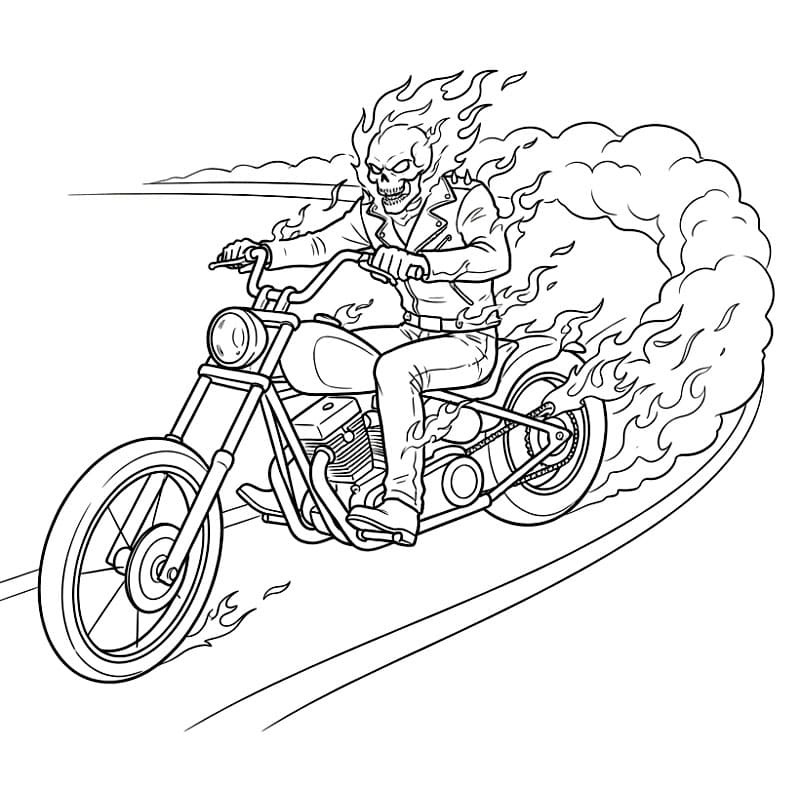 Ghost Rider som sladder fargelegging