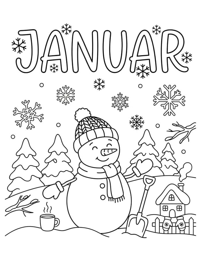 Glad januar fargelegging
