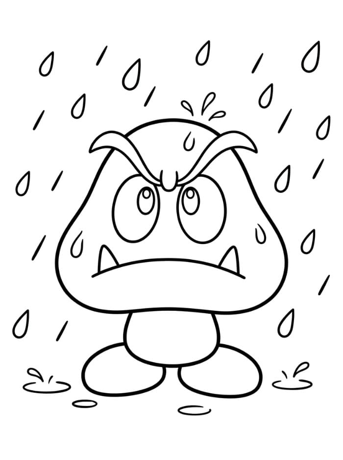 Goomba i regnet fargelegging