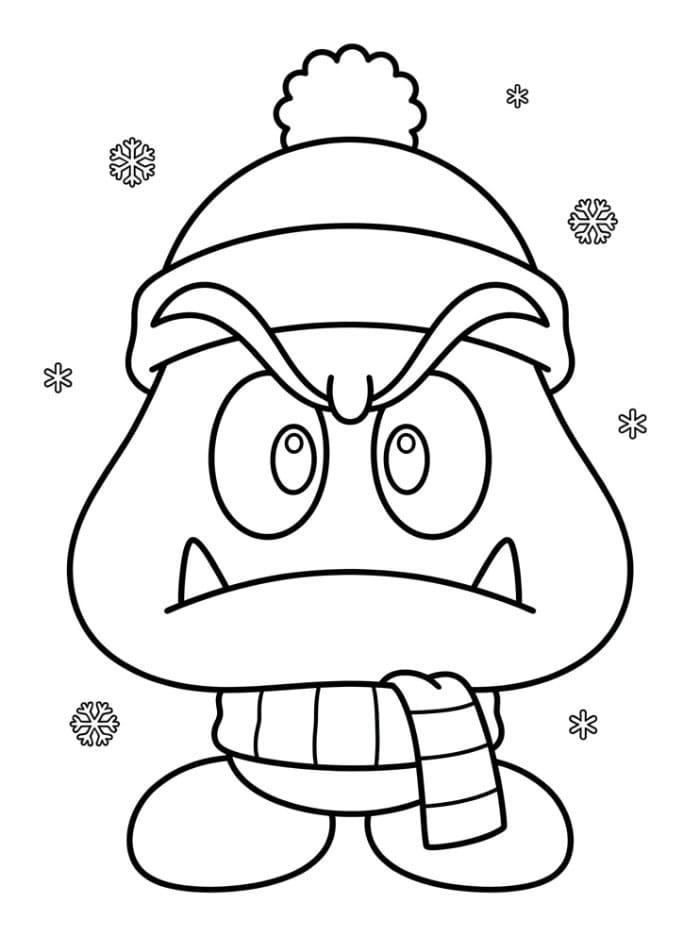 Goomba om vinteren fargelegging