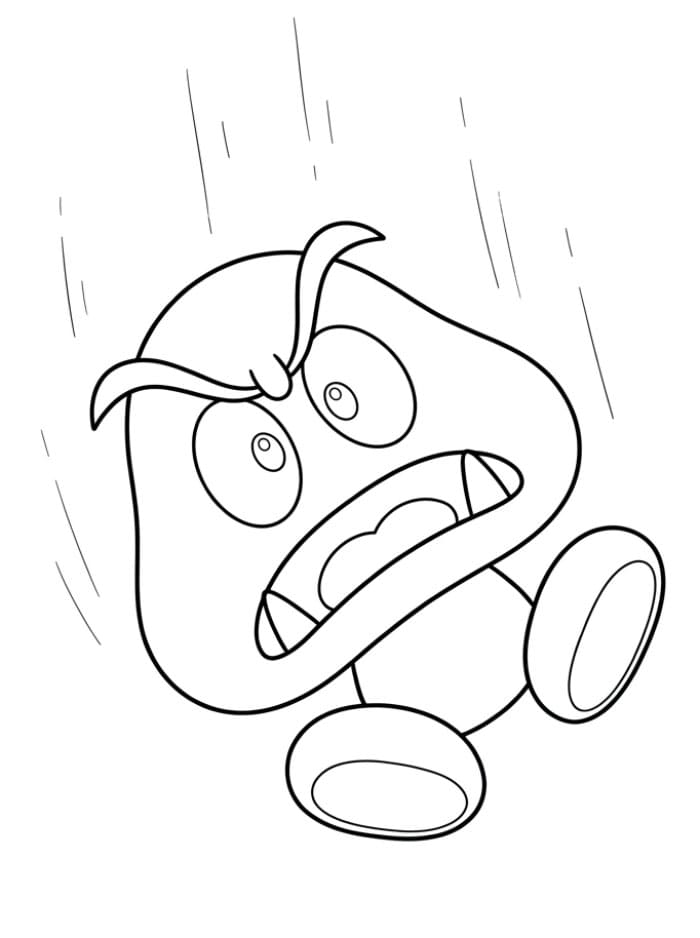 Goomba som faller fargelegging