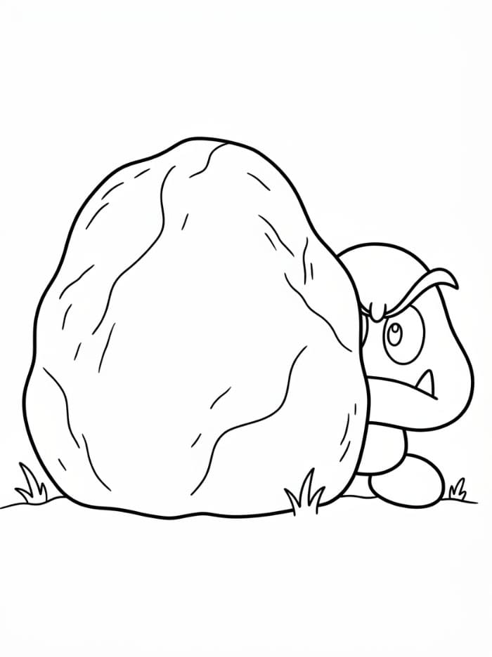 Goomba som gjemmer seg fargelegging